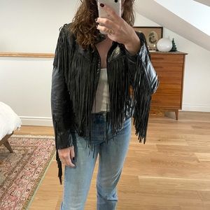 70s Fringe Leather Jacket